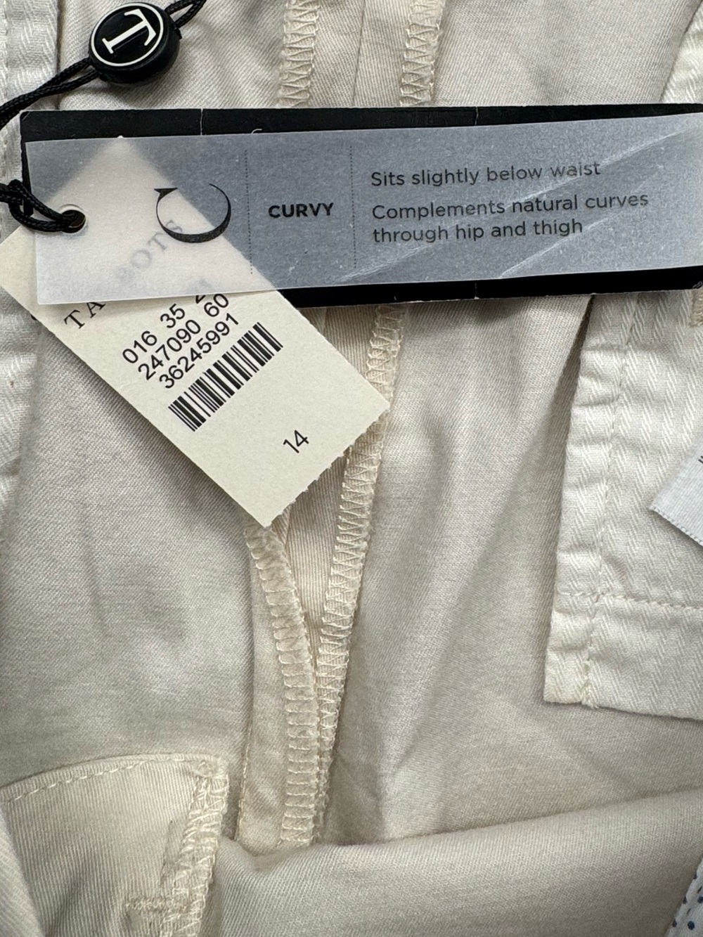 NWT Talbots Size 14 Heritage Twill Perfect Crops Cotton Spandex - Picture 4 of 5